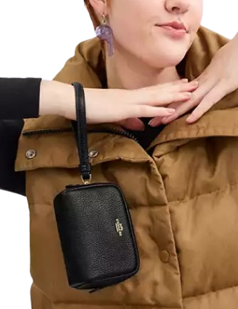 Coach Pouch Wristlet Black