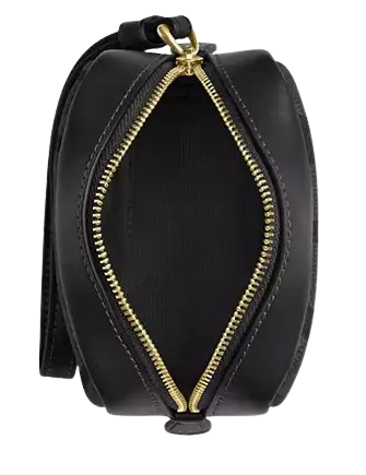 Coach Pouch Wristlet In Signature Canvas Walnut Black