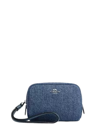 Coach Pouch Wristlet Indigo