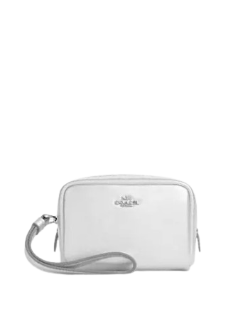 Coach Pouch Wristlet Light Silver