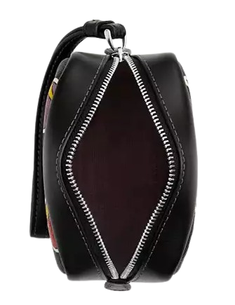 Coach Pouch Wristlet With Heart Bolt Print Black