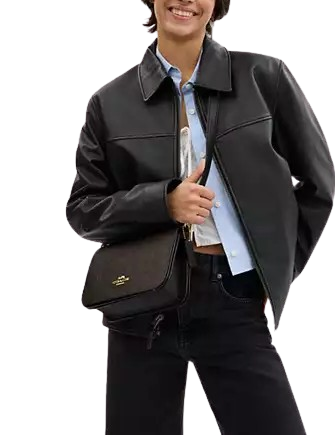 Coach Quinn Bag In Signature Canvas Walnut Black