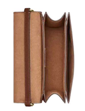 Coach Quinn Bag In Signature Canvas With Floral Chain Tan Brown