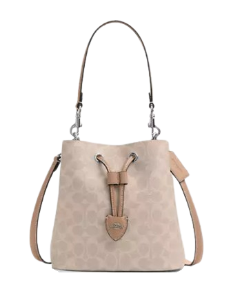 Coach Rowan Bucket Bag In Signature Canvas Sand Taupe