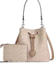 Coach Rowan Bucket Bag In Signature Canvas Sand Taupe