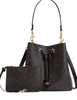 Coach Rowan Bucket Bag In Signature Canvas Walnut Black
