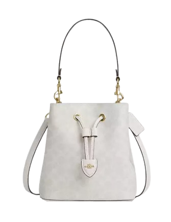 Coach Rowan Bucket Bag In Signature Canvas White Chalk