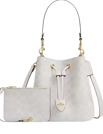 Coach Rowan Bucket Bag In Signature Canvas White Chalk