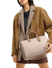 Coach Rowan Large Satchel Bag In Signature Canvas Sand Taupe