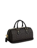 Coach Rowan Long Satchel Bag In Signature Canvas Walnut and Black