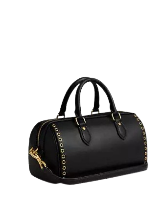 Coach Rowan Long Satchel Bag With Grommets Black