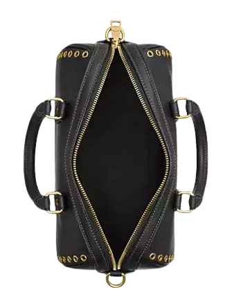 Coach Rowan Long Satchel Bag With Grommets Black