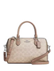 Coach Rowan Satchel Bag In Blocked Signature Canvas  Sand Taupe