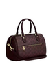 Coach Rowan Satchel Bag In Signature Canvas Black Currant