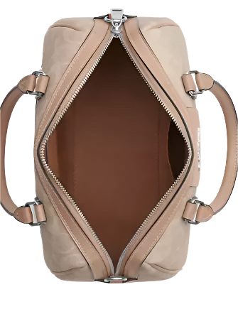 Coach Rowan Satchel Bag In Signature Canvas Sand Taupe