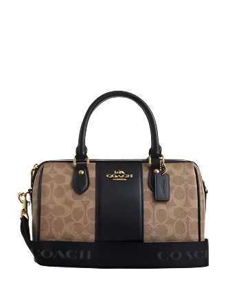 Black and tan coach purse 2025