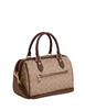 Coach Rowan Satchel Bag In Signature Canvas Tan Brown