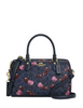Coach Rowan Satchel Bag In Signature Canvas With Cherry Print Denim