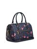 Coach Rowan Satchel Bag In Signature Canvas With Cherry Print Denim