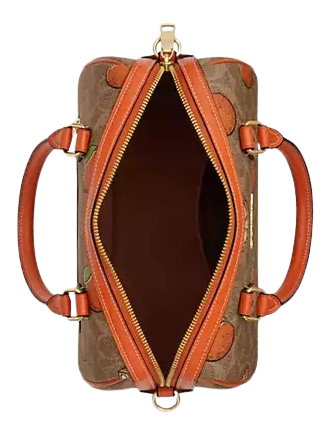 日本未入荷 Coach Rowan Satchel Bag フルーツ柄 Coach Rowan Satchel Bag In Signature Canvas With Orange