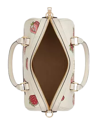 Coach Rowan Satchel Bag With Strawberry Print | Brixton Baker