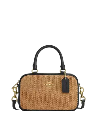 Coach Satchel Crossbody Bag Toast Black