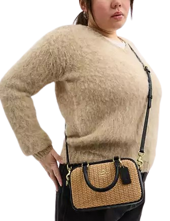 Coach Satchel Crossbody Bag Toast Black