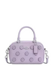 Coach Satchel Crossbody Bag With Floral Applique Lilac
