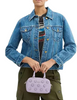 Coach Satchel Crossbody Bag With Floral Applique Lilac