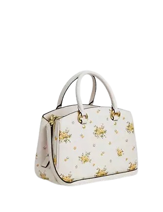 Coach Savannah Small Carryall Bag With Floral Print Chalk