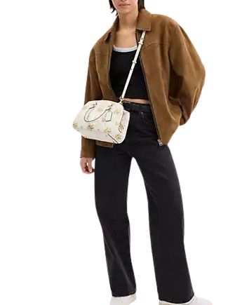 Coach Savannah Small Carryall Bag With Floral Print Chalk