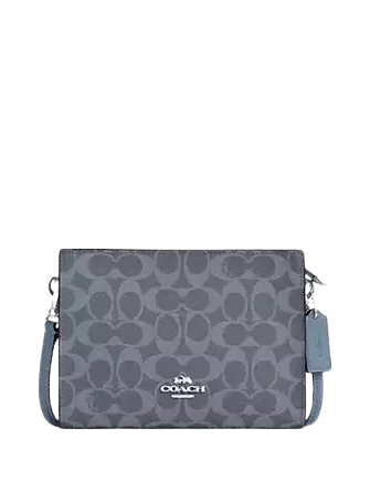 Coach Slim Crossbody Bag In Signature Canvas Chambray