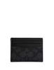 Coach Slim Id Card Case In Signature Canvas Charcoal Black