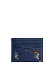 Coach Slim Id Card Case With Baseball Print Deep Blue