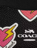 Coach Slim Id Card Case With Heart Bolt Print Black