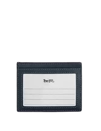 Coach Slim Id Card Case With Quilting Denim