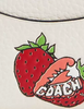 Coach Slim Id Card Case With Strawberry Graphic Chalk