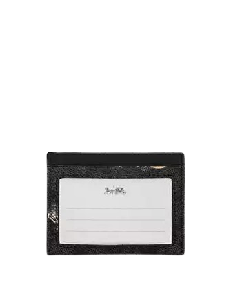 Coach Slim Id Card Case With Surf Print  Charcoal