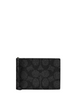 Coach Slim Money Clip Billfold Wallet In Signature Canvas Charcoal Black