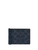 Coach Slim Money Clip Billfold Wallet In Signature Canvas Denim Midnight Navy