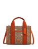Coach Smith Tote Bag 24 In Signature Canvas With Orange Print Tan