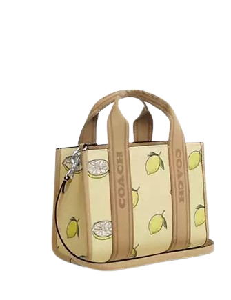 Coach Smith Tote Bag 24 With Lemon Print Garden Glade