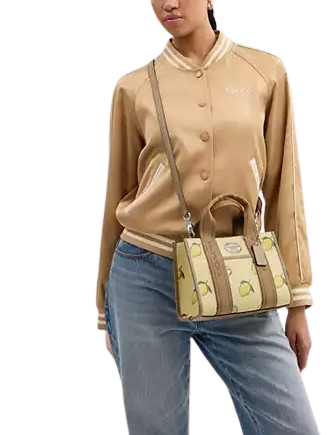 Coach Smith Tote Bag 24 With Lemon Print Garden Glade