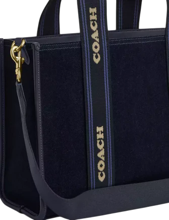 Coach Smith Tote Bag In Regenerative Cotton Dark Denim