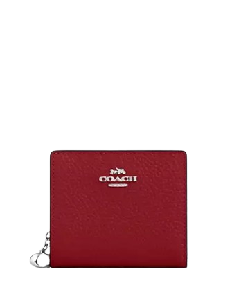 Coach Snap Wallet Dark Cardinal