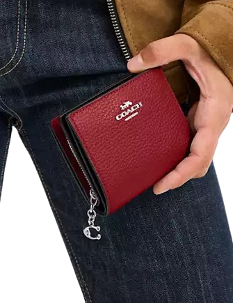Coach Snap Wallet Dark Cardinal