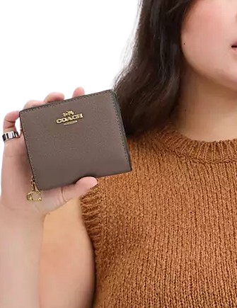 Coach Snap Wallet Dark Stone