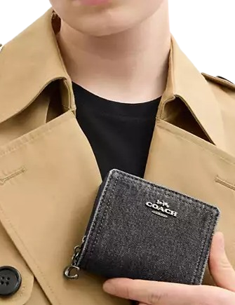 Coach Snap Wallet Washed Grey