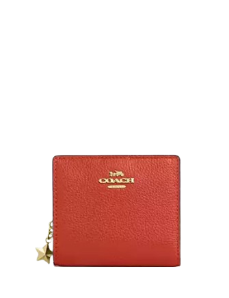 Coach Snap Wallet With Charm Mango