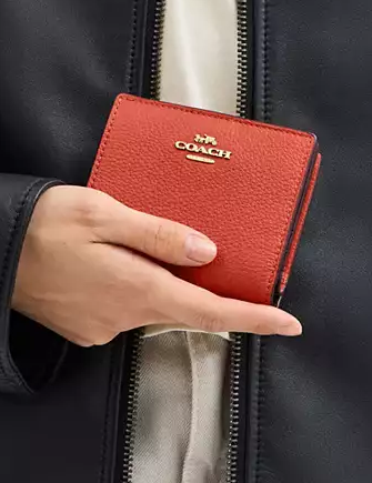 Coach Snap Wallet With Charm Mango